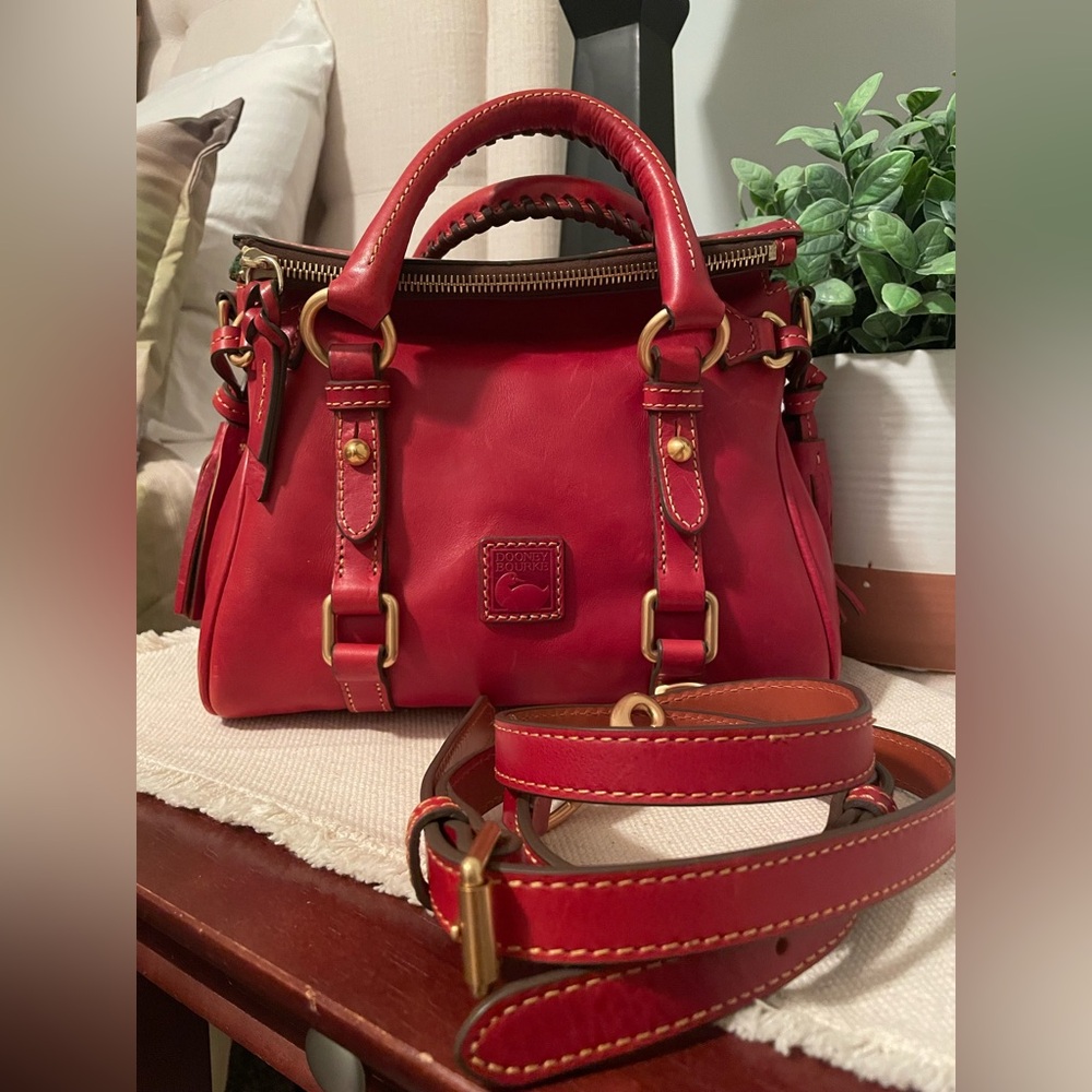 Dooney and Bourke Florentine Nano satchel red